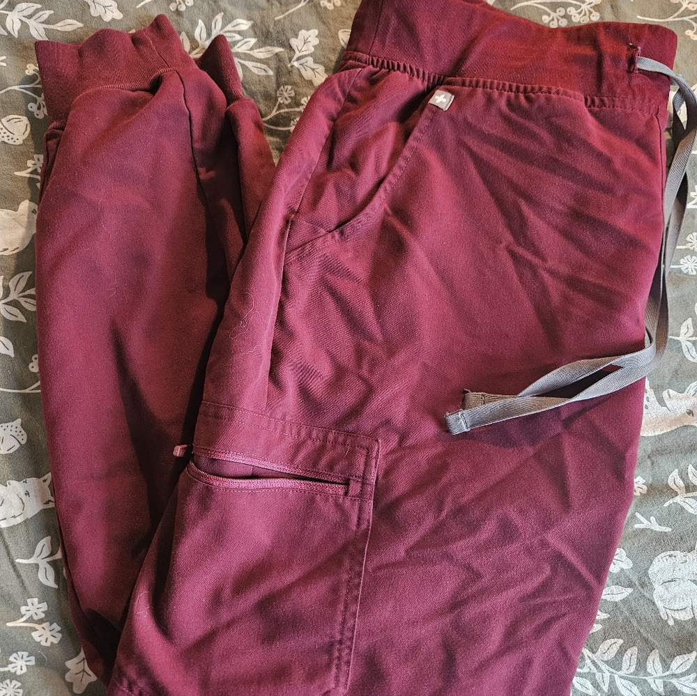 Figs Burgundy Joggers
